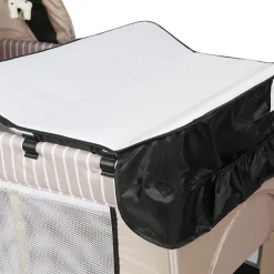 Barmøya 3-in-1 Baby-Reisebett mit Wickelauflage – Reisebett, Laufstall & Beistellbett beige