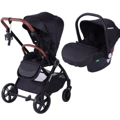 Barmøya 3-in-1 Kombi-Kinderwagen Komplettset schwarz