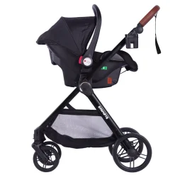 Barmøya 3-in-1 Kombi-Kinderwagen Komplettset schwarz