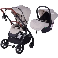 Barmøya 3-in-1 Kombi-Kinderwagen Komplettset beige