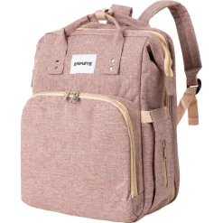 Barmøya 2-in-1 Wickelrucksack mit Ablage rosa
