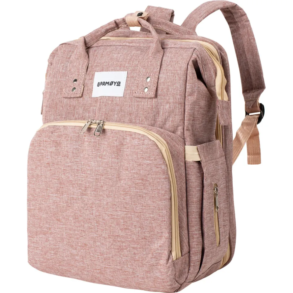 Barmøya 2-in-1 Wickelrucksack mit Ablage rosa