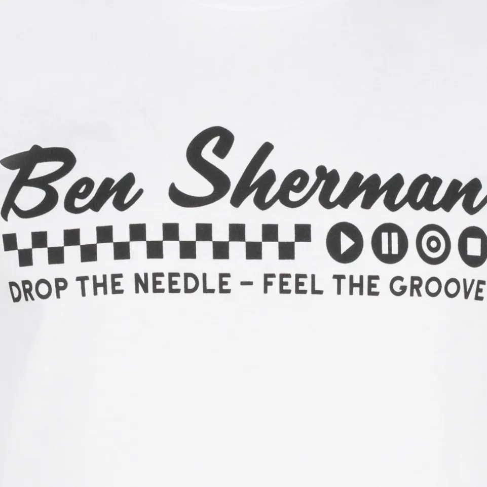 BEN SHERMAN Feel the Groove Herren T-Shirt 1012965-WHITE