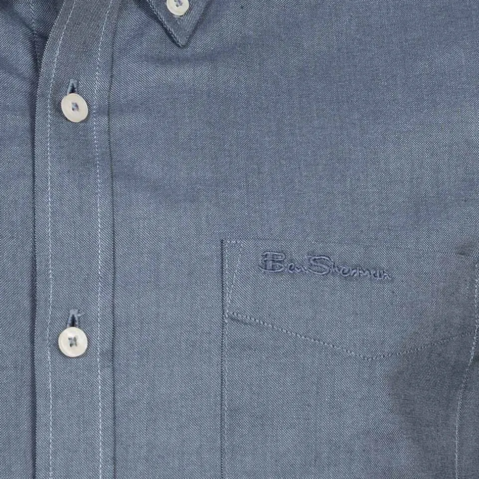 BEN SHERMAN Oxford Herren Langarm Hemd 0077857-DARKBLUE