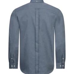 BEN SHERMAN Oxford Herren Langarm Hemd 0077857-DARKBLUE