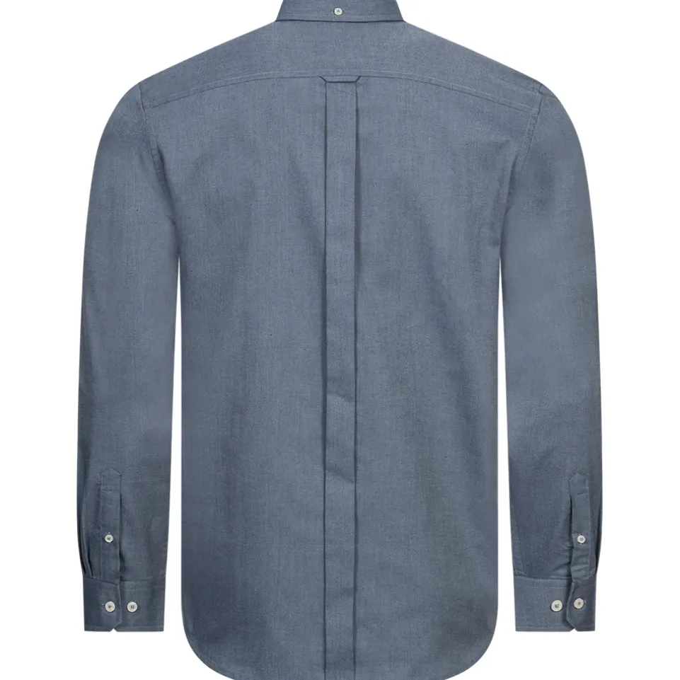 BEN SHERMAN Oxford Herren Langarm Hemd 0077857-DARKBLUE