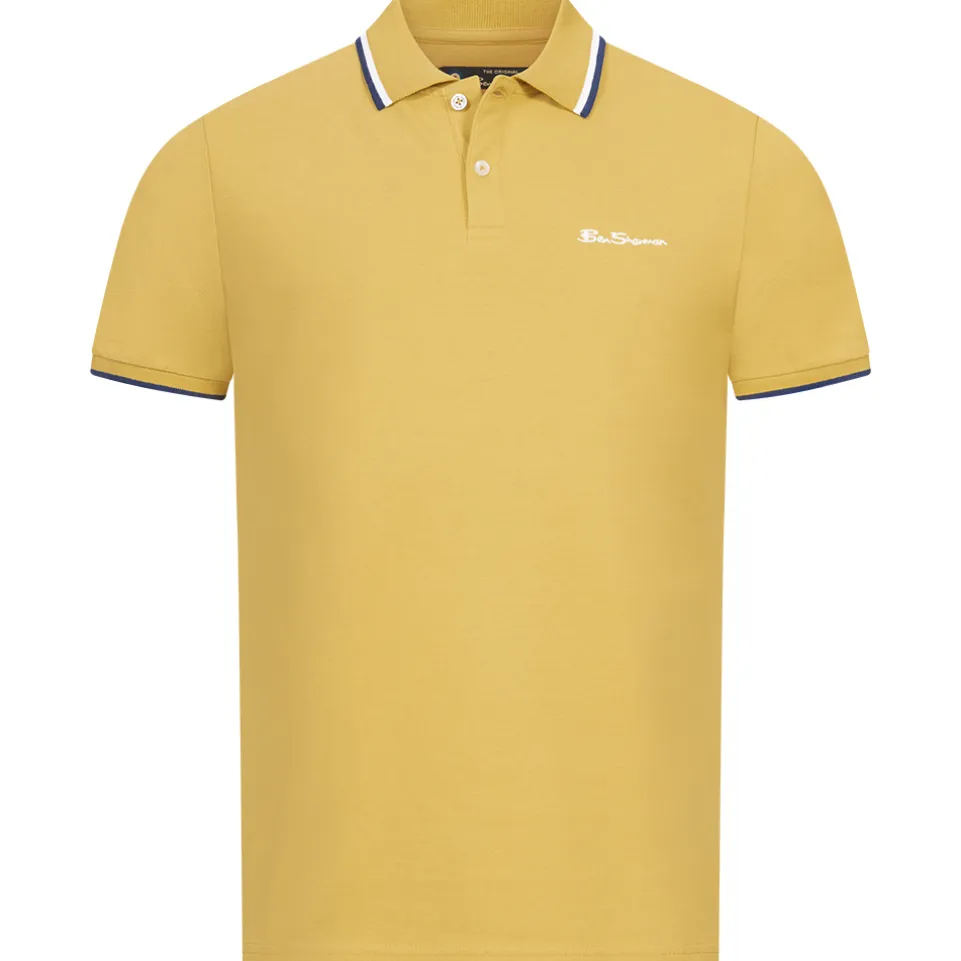 BEN SHERMAN Twin Tipped Herren Polo-Shirt 0076270N-SUNFLOWER
