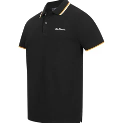 BEN SHERMAN Twin Tipped Herren Polo-Shirt 0076270NR-BLACK