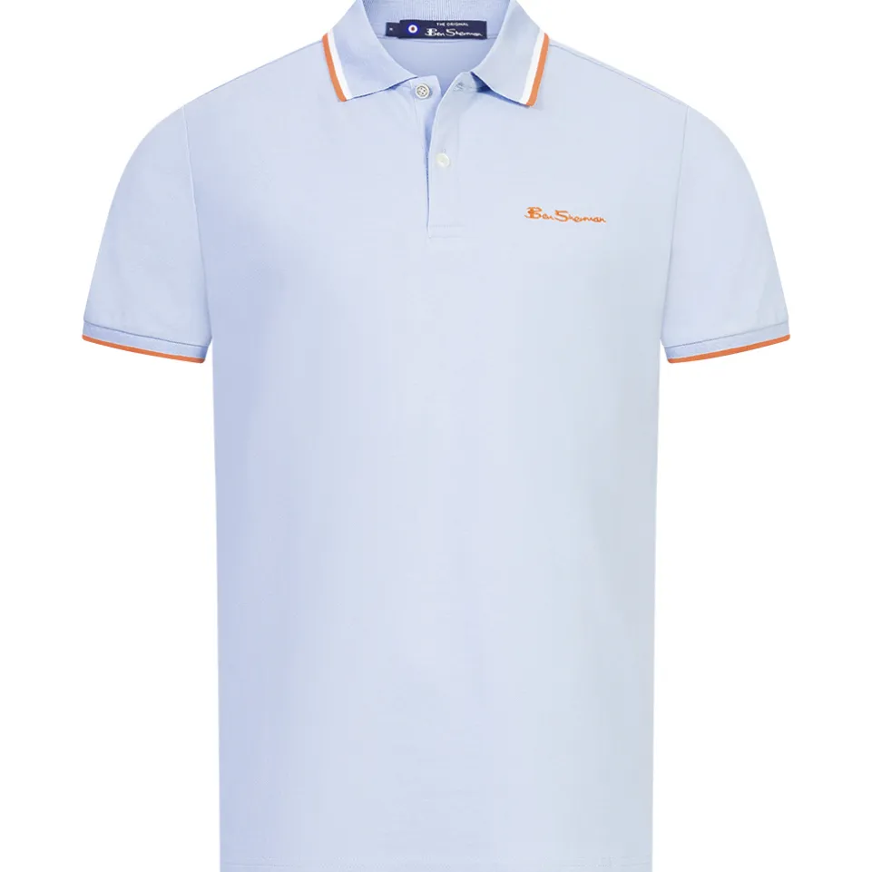 BEN SHERMAN Twin Tipped Herren Polo-Shirt 0076270N-PALEBLUE