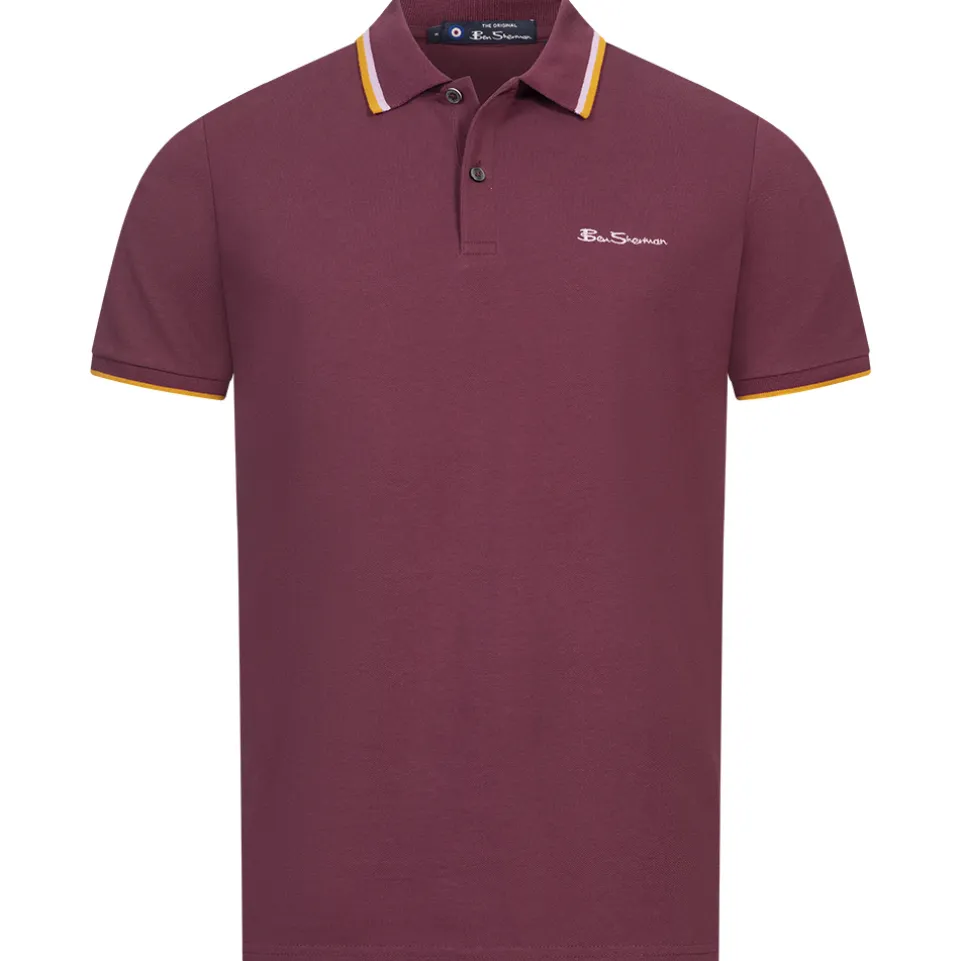 BEN SHERMAN Twin Tipped Herren Polo-Shirt 0076270N-PORT