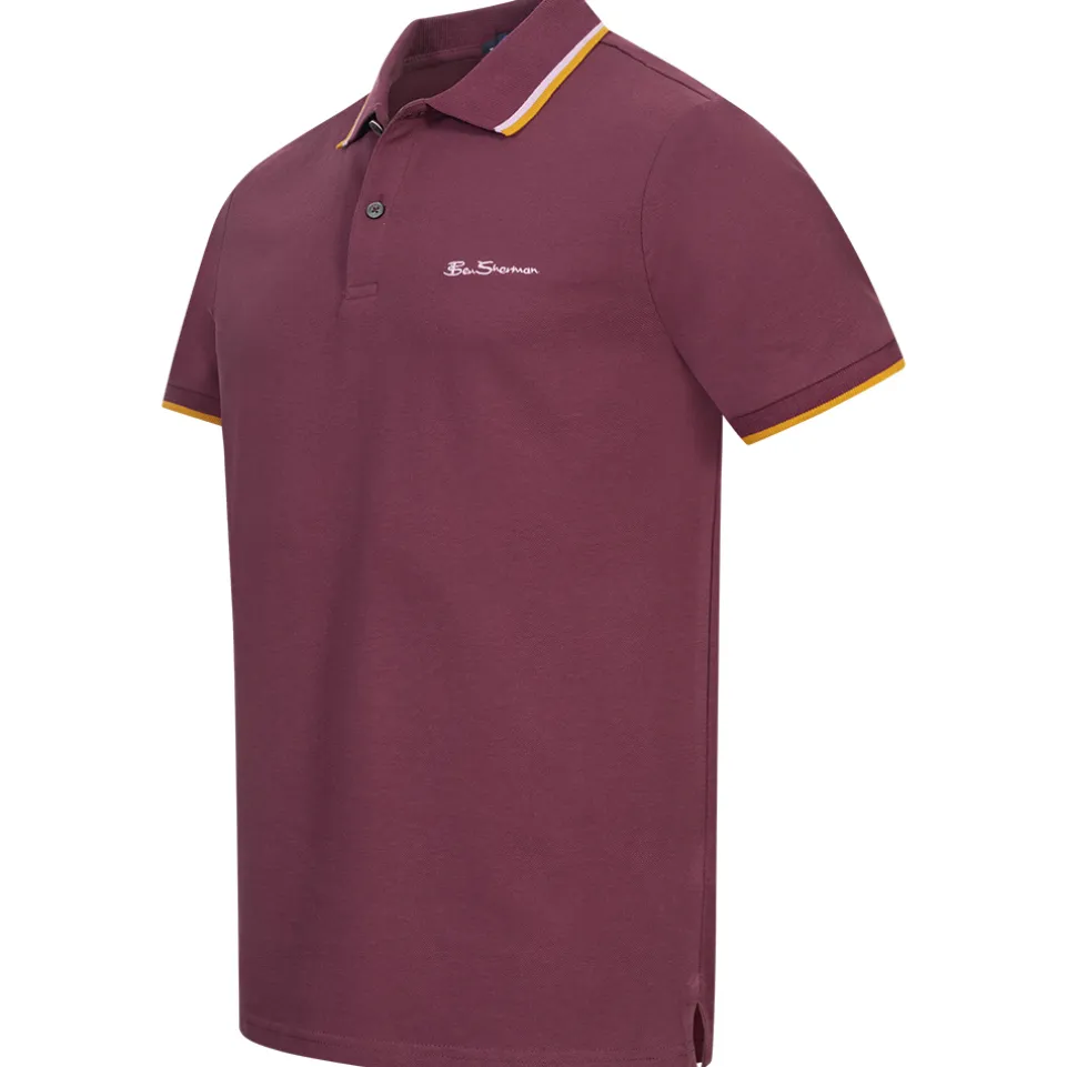 BEN SHERMAN Twin Tipped Herren Polo-Shirt 0076270N-PORT