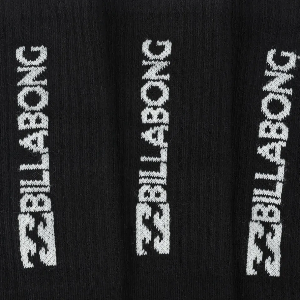 Billabong Unisex Crew Tennis Socken 3 Paar schwarz BG-02 CREW