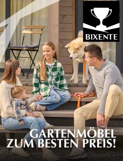 BIXENTE Bierzeltgarnitur 170 cm klappbar inkl. Schirmhalterung 3-tlg. Set