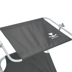 BIXENTE klappbare Gartenliege mit Sonnenschutz 188 cm 2er-Set schwarz