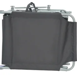 BIXENTE klappbare Gartenliege mit Sonnenschutz 188 cm 2er-Set schwarz