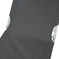 BIXENTE klappbare Gartenliege mit Sonnenschutz 188 cm 2er-Set schwarz