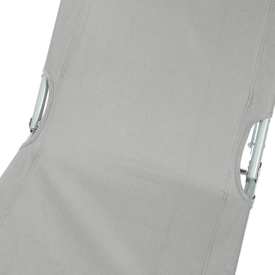 BIXENTE klappbare Gartenliege mit Sonnenschutz 188 cm 2er-Set grau
