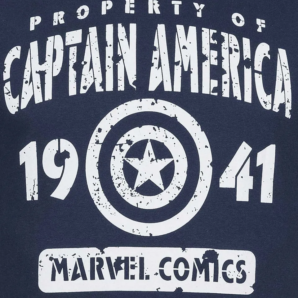 Captain America MARVEL Property Herren T-Shirt FBMTS657NVY