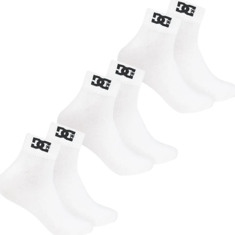 DC Shoes Quarter Unisex Socken 3 Paar weiß DC-21 QUARTER