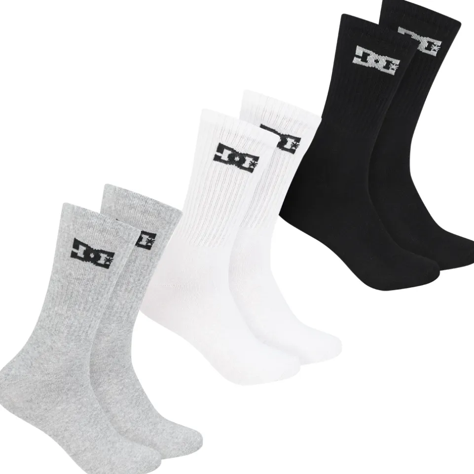DC Shoes Sport Crew Unisex Socken 3 Paar multi DC-03 CREW
