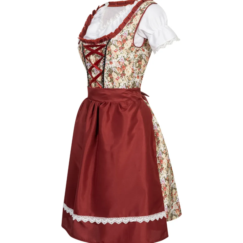 Dirndl Damen Oktoberfest-Kostüm MIESEPETER® weinrot