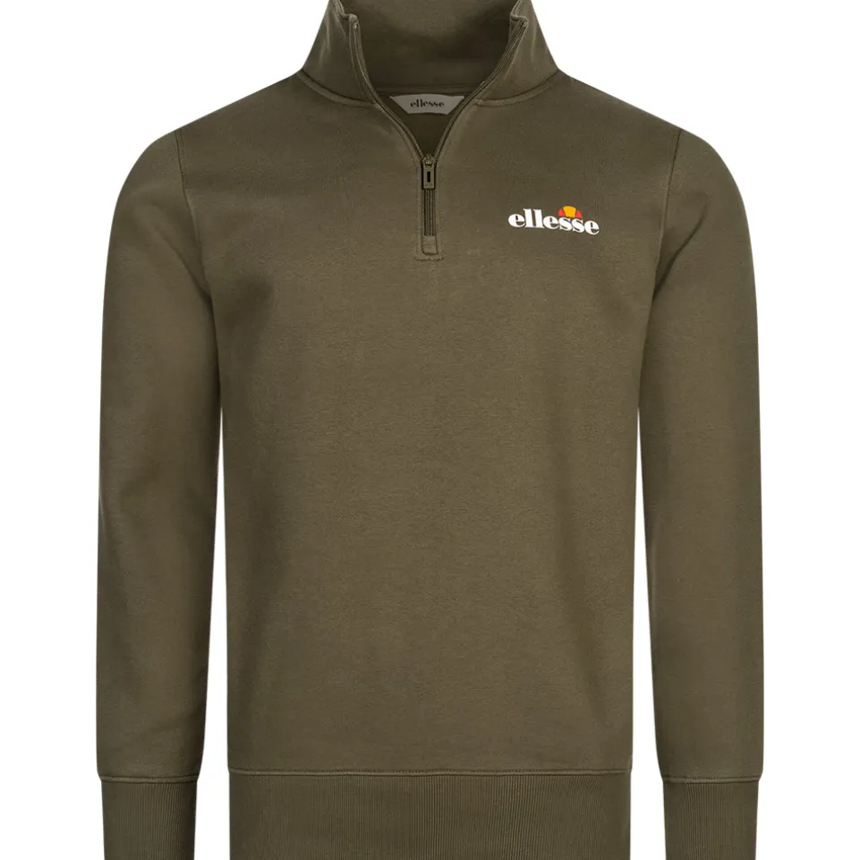 ellesse Benevento Herren 1/4-Zip Sweatshirt SOP23856-Khaki