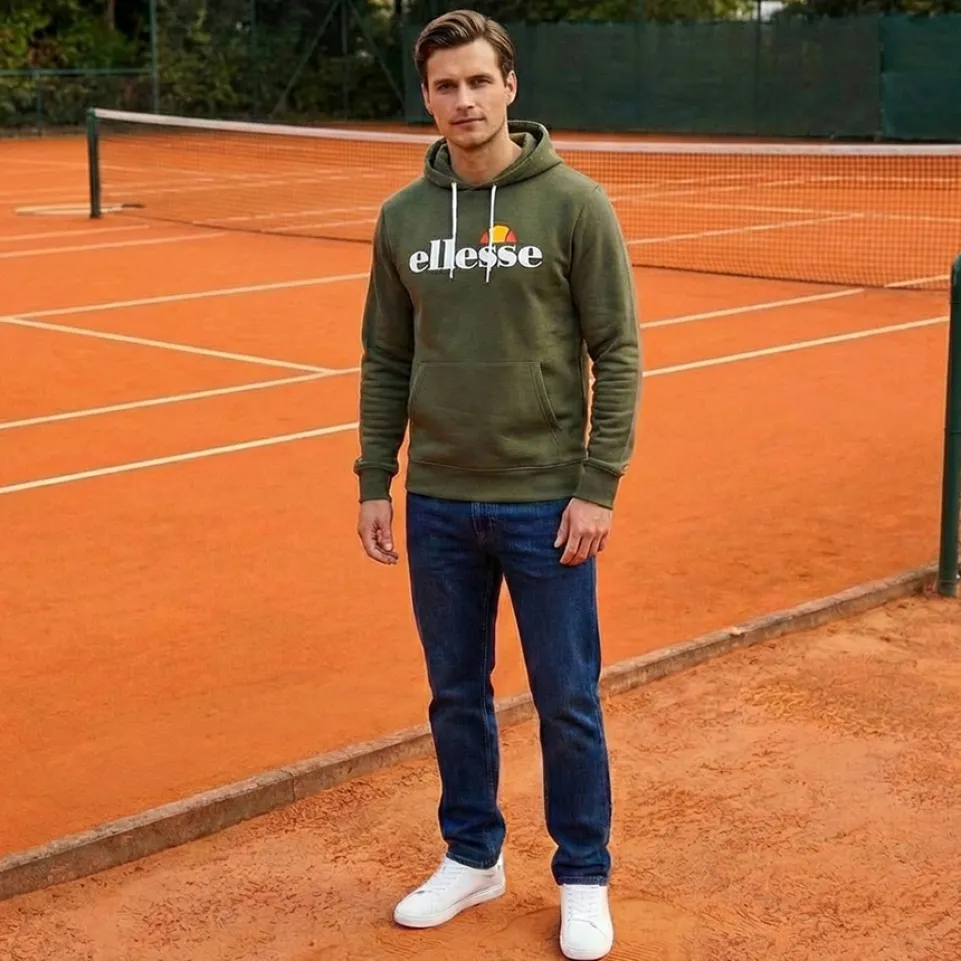 ellesse Monesiglio Hoody Herren Kapuzen Sweatshirt SOP23865-Khaki