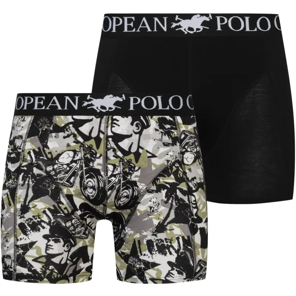 EUROPEAN POLO CHAMP Herren Boxershorts 2er-Pack COMBO-1