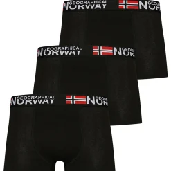 Geographical Norway Herren Boxershorts 3er-Pack schwarz Pack-3-Black