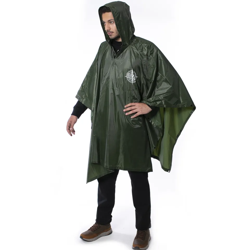 GOGLAND® Monsun Regenponcho grün