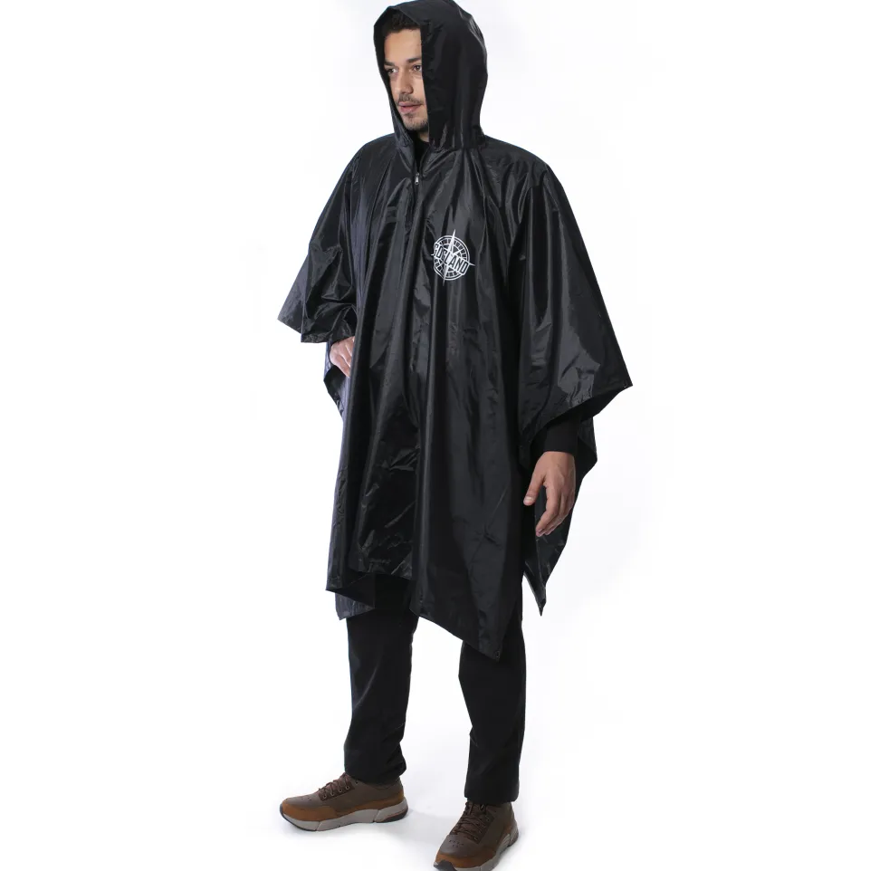 GOGLAND® Monsun Regenponcho schwarz