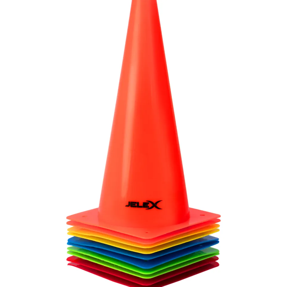JELEX Dribbler Trainingskegel 10 Stück 31 cm Höhe