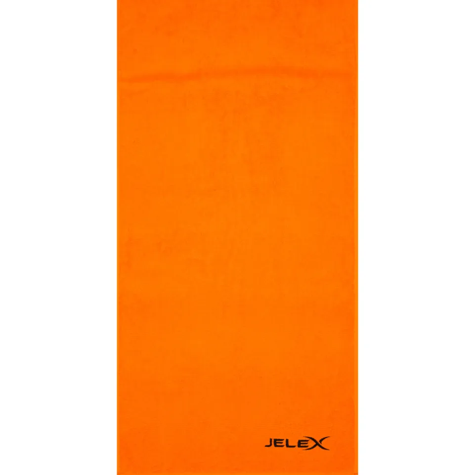 JELEX "100FIT" Fitness Handtuch mit Zip-Tasche orange