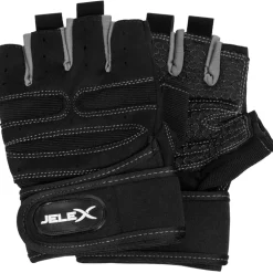 JELEX Fit gepolsterte Trainingshandschuhe schwarz-grau