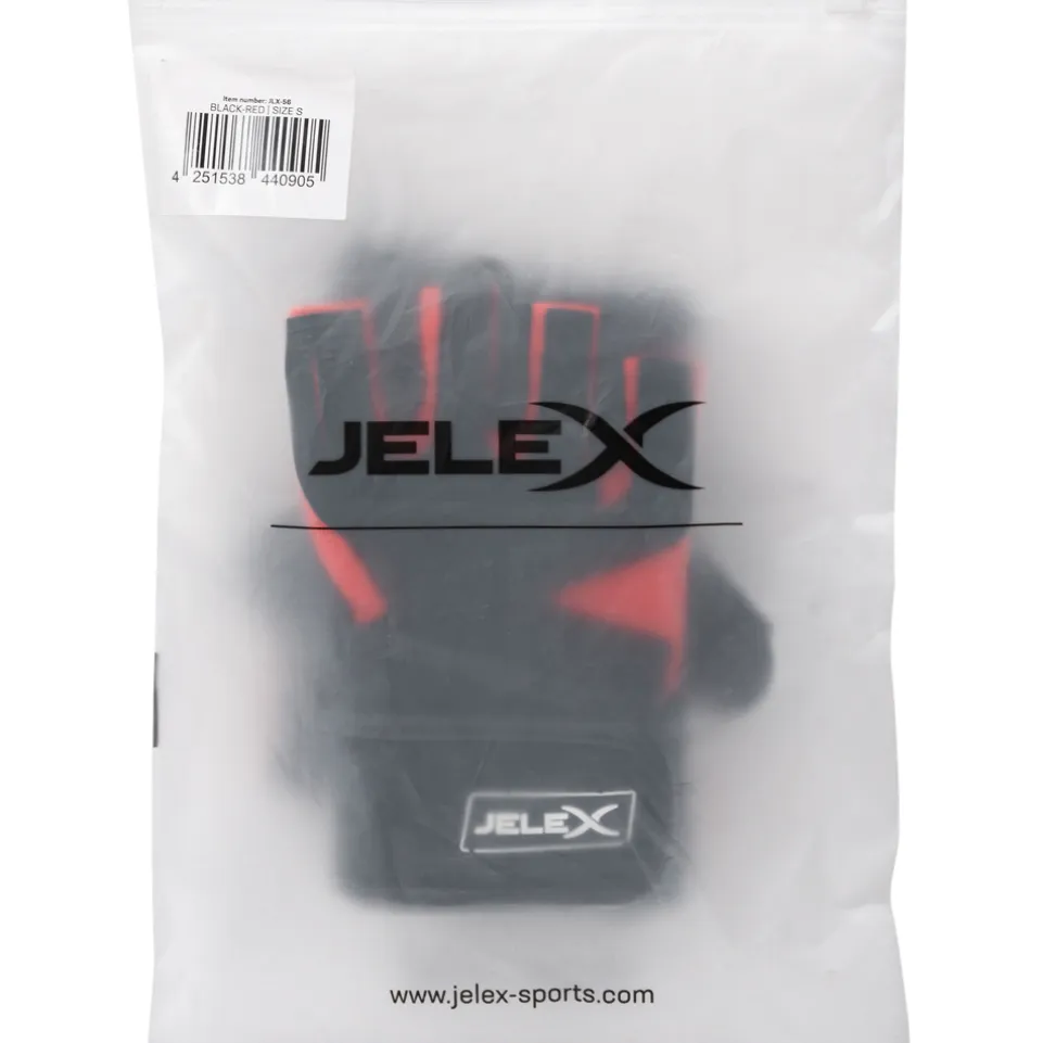 JELEX Power Premium gepolsterte Trainingshandschuhe schwarz-rot