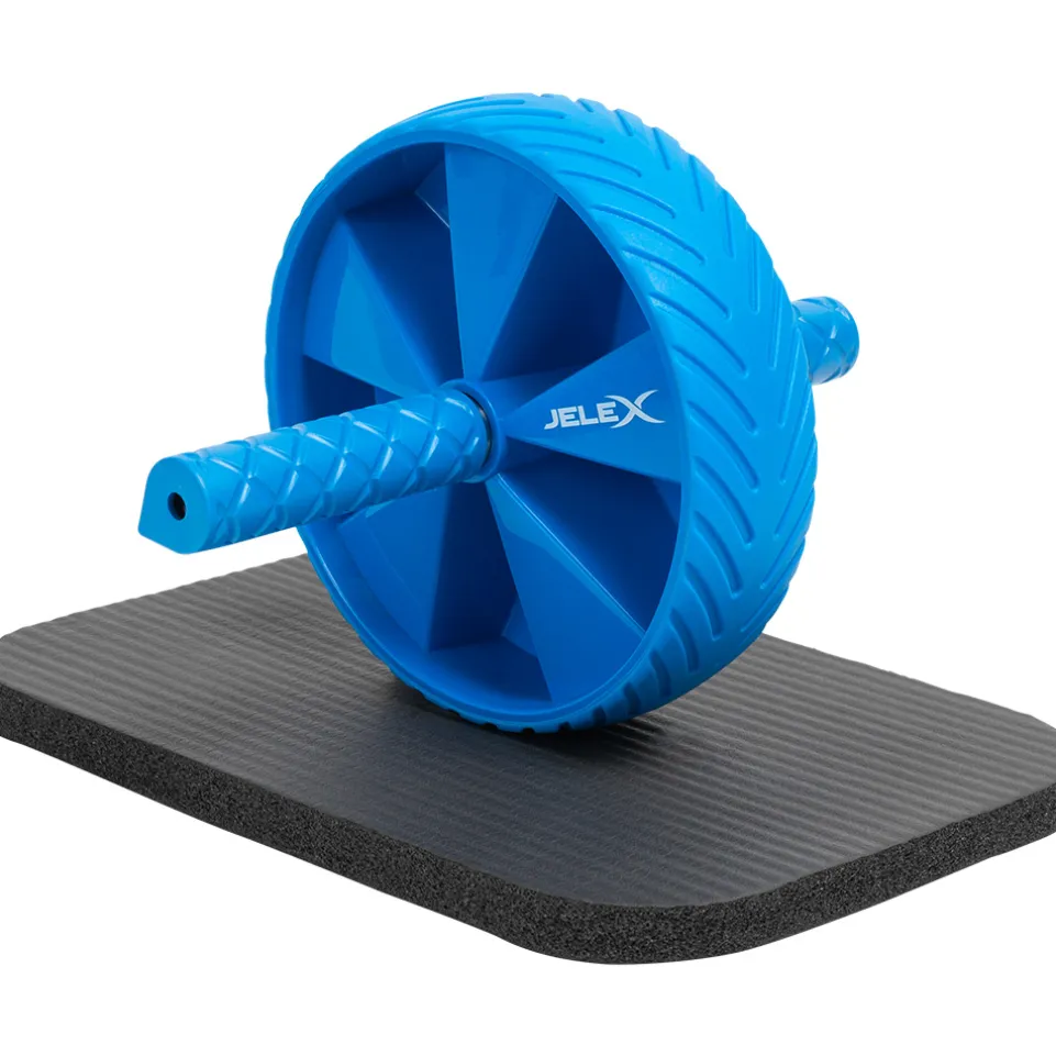 JELEX Sixpack Bauchtrainer Ab Wheel schwarz-blau