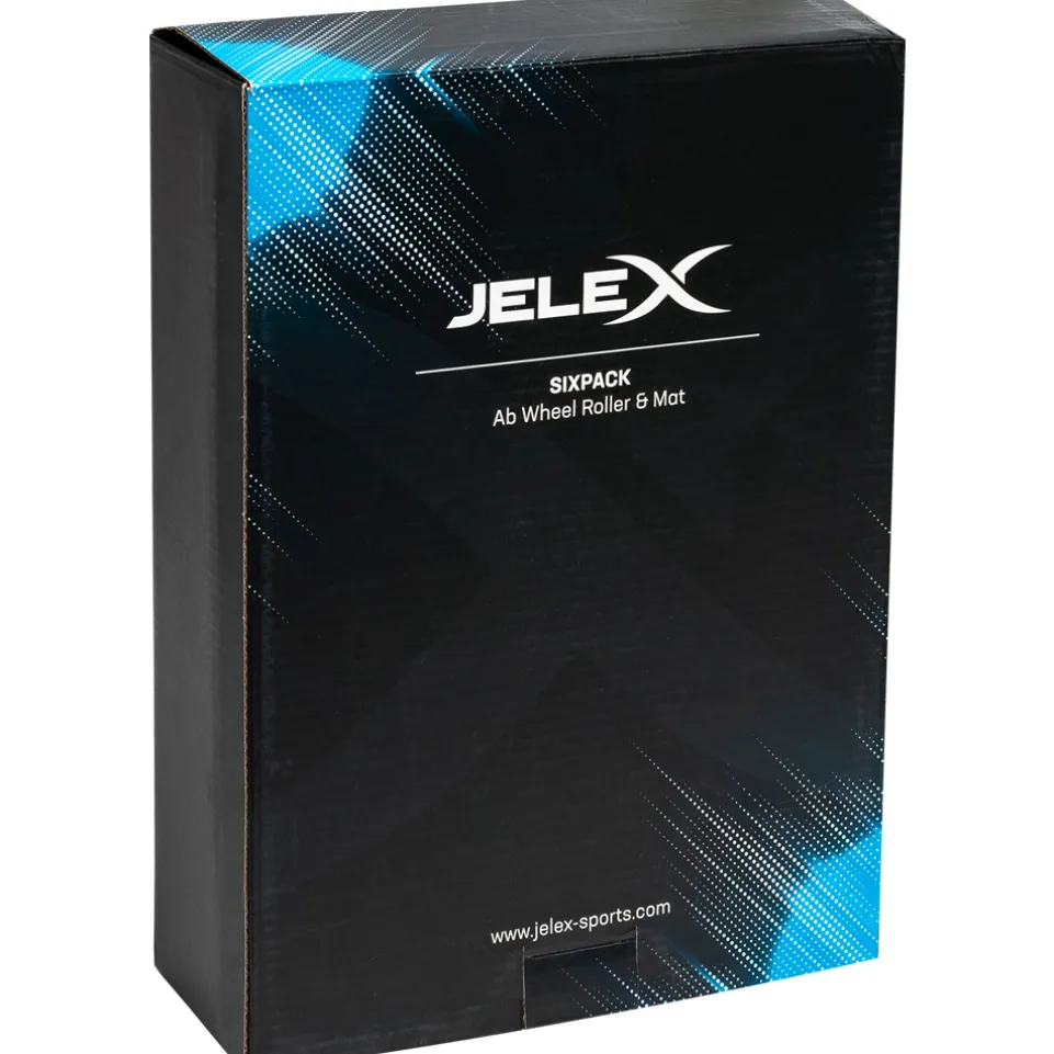 JELEX Sixpack Bauchtrainer Ab Wheel schwarz-blau