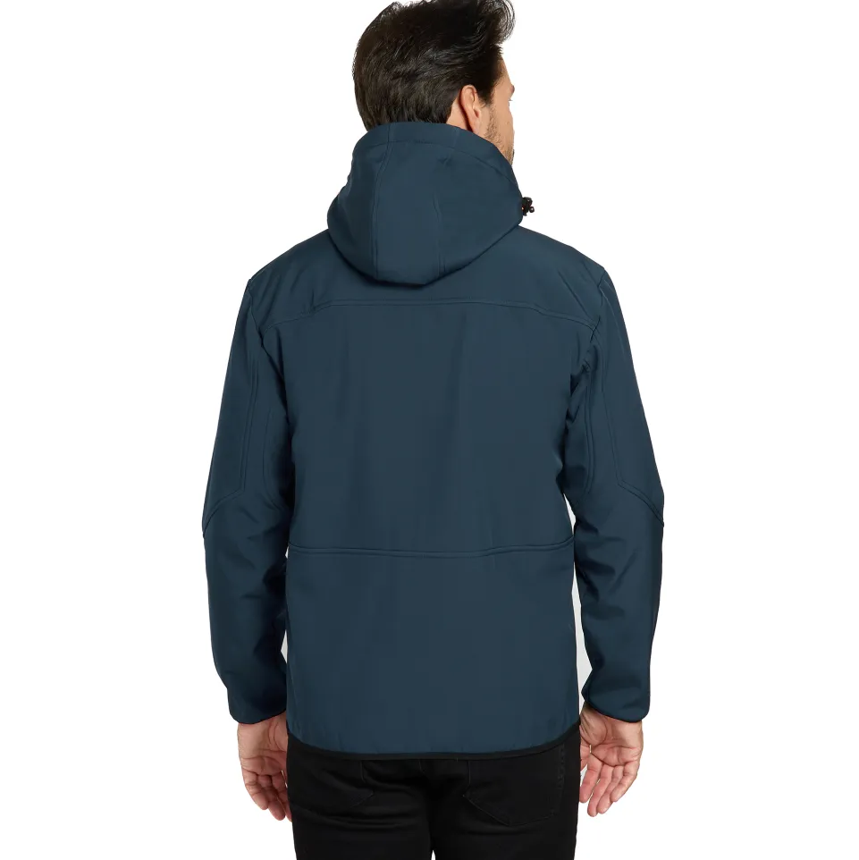 KIRKJUBØUR® "Alvik" Herren SOFTSHELLjacke 10.000 mm Wassersäule navy/orange