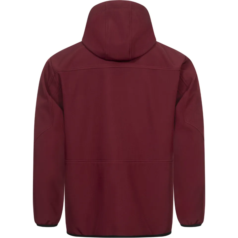 KIRKJUBØUR® "Alvik" Herren SOFTSHELLjacke 10.000 mm Wassersäule dunkelrot/schwarz