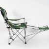 KIRKJUBØUR® "Asgard" gepolsterter Campingstuhl mit Fußteil grün