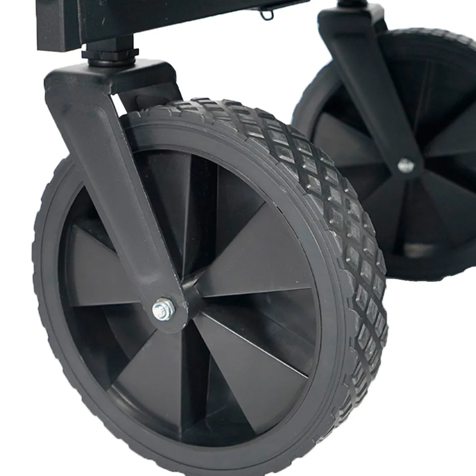 KIRKJUBØUR® "Edda" faltbarer Bollerwagen schwarz/weiß