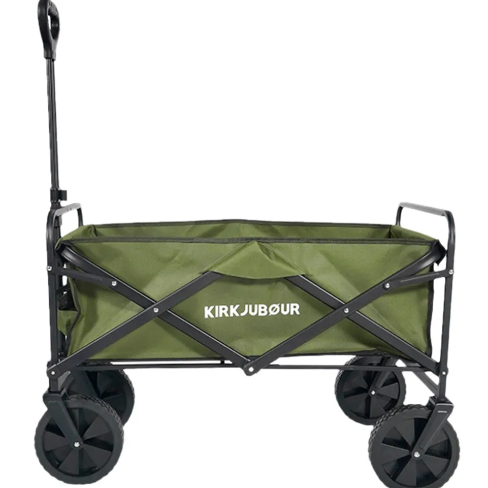 KIRKJUBØUR® "Edda" faltbarer Bollerwagen grün