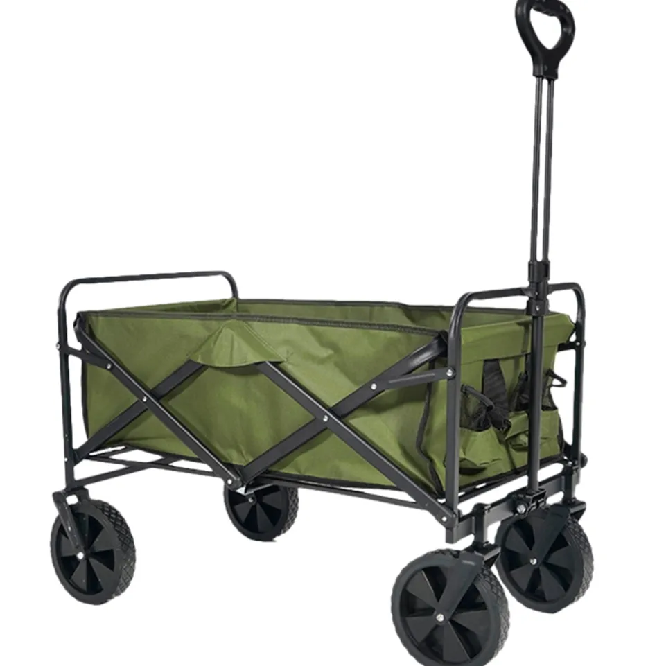 KIRKJUBØUR® "Edda" faltbarer Bollerwagen grün