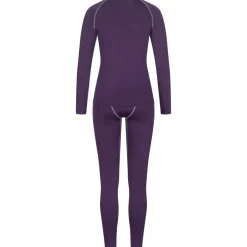 KIRKJUBØUR® "Hafjall" Damen Thermounterwäsche Set 2-tlg. lila