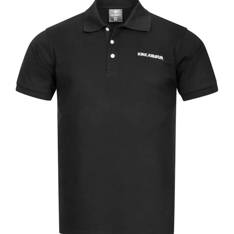 KIRKJUBØUR® "Jørd" Herren Poloshirt schwarz
