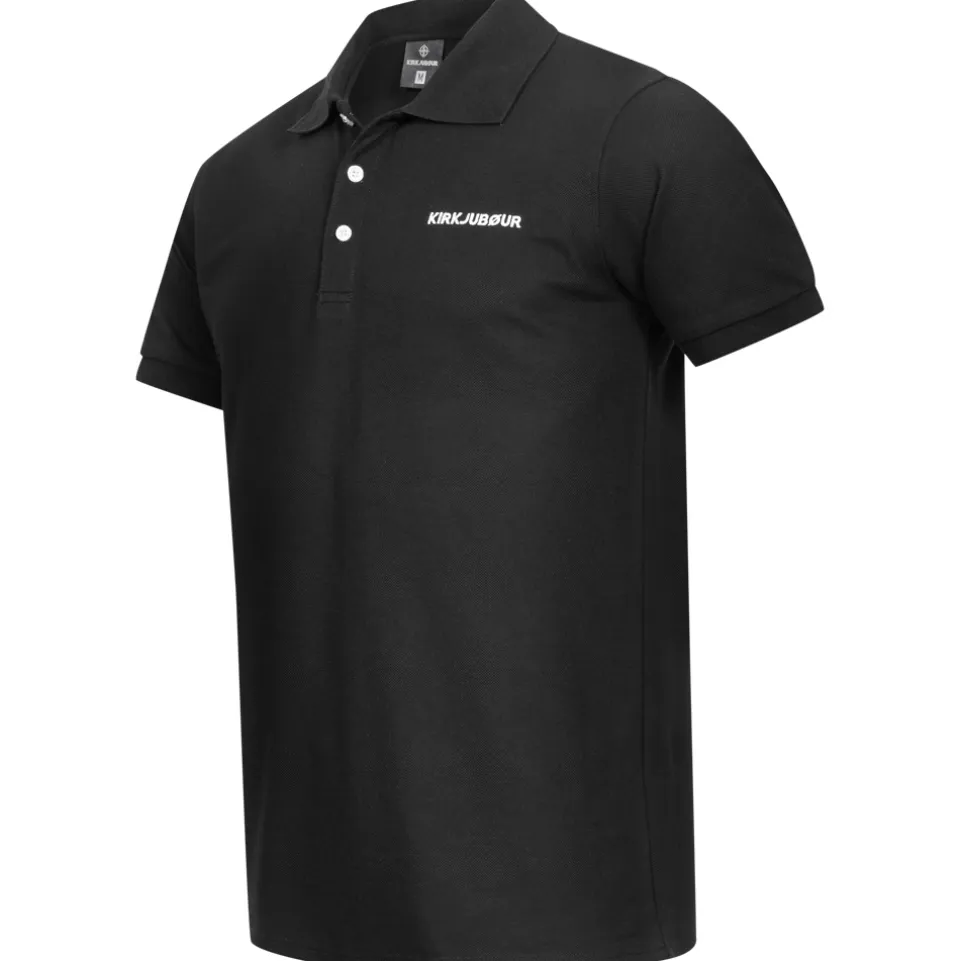 KIRKJUBØUR® "Jørd" Herren Poloshirt schwarz