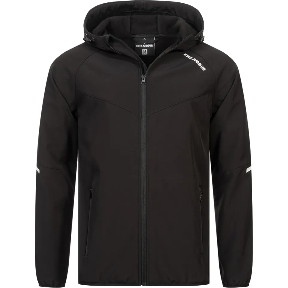 KIRKJUBØUR® "Njordr" Herren SOFTSHELLjacke 10.000 mm Wassersäule schwarz/hellgrau
