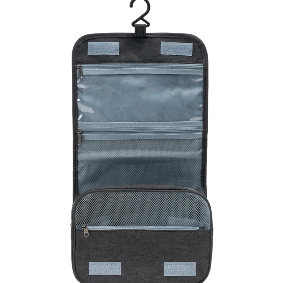 KIRKJUBØUR® "Rejser" Outdoor Kulturtasche zum Aufhängen schwarz
