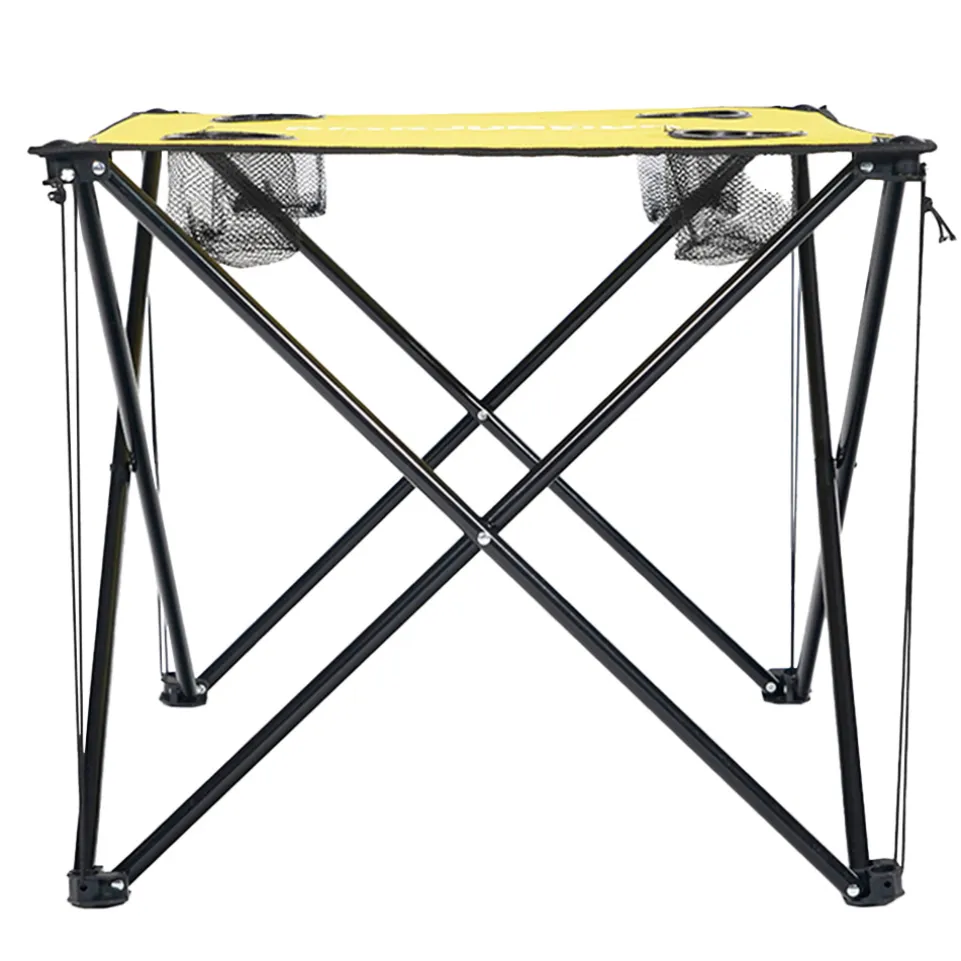 KIRKJUBØUR® "Solkatt" faltbarer Campingtisch ocker