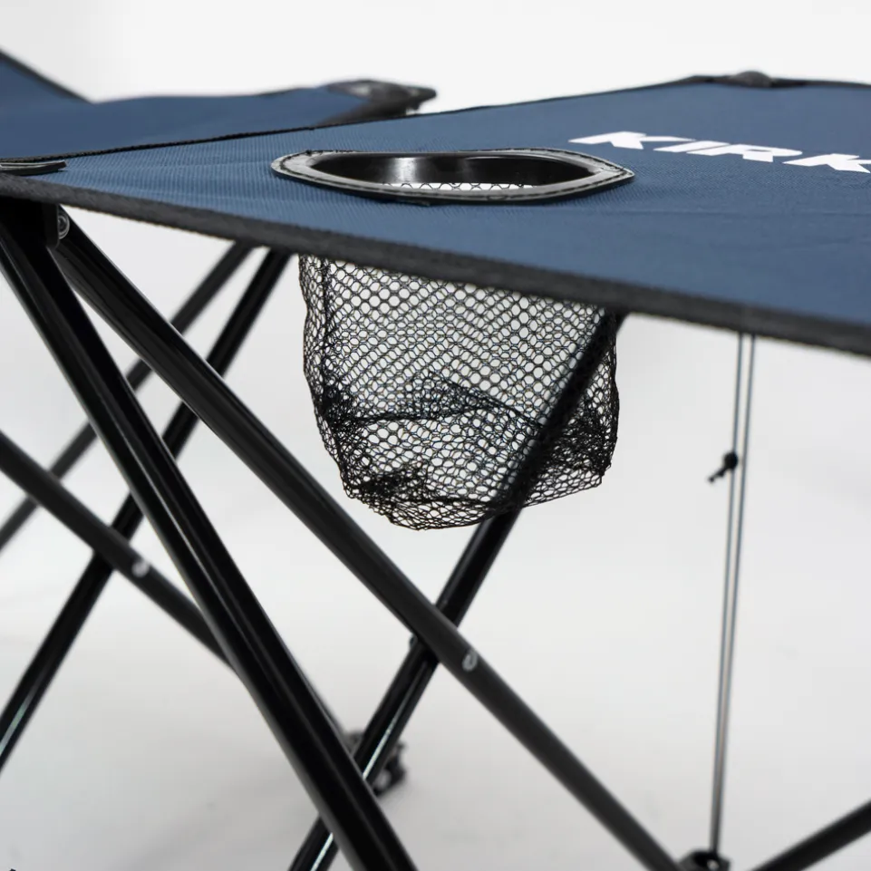 KIRKJUBØUR® "Stjärna" 5er-Set Campingstühle mit Tisch navy